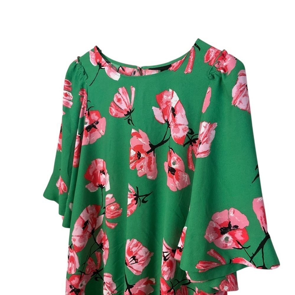 Who What Wear Green Floral Blouse XXL - Picture 3 of 8